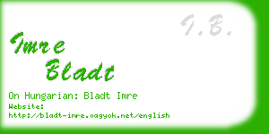 imre bladt business card